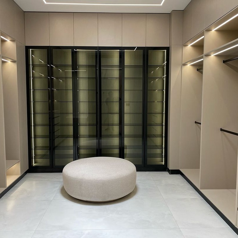 Luxury walk in closet designed by dric interior